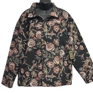 Men’s Streetwear Floral Patterned Tapestry Jacket